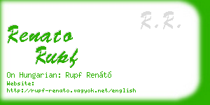 renato rupf business card